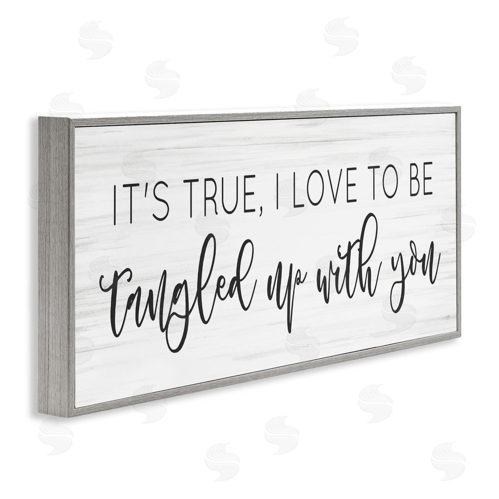 Lux + Me Designs Tangled Up With You Gray Framed Giclee Wall Art Print