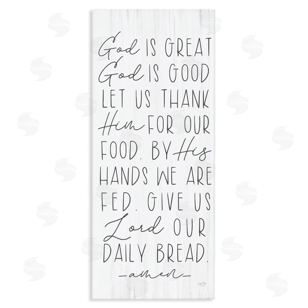 Lux + Me Designs God Is Great & Good Stretched Canvas Wall Art Print