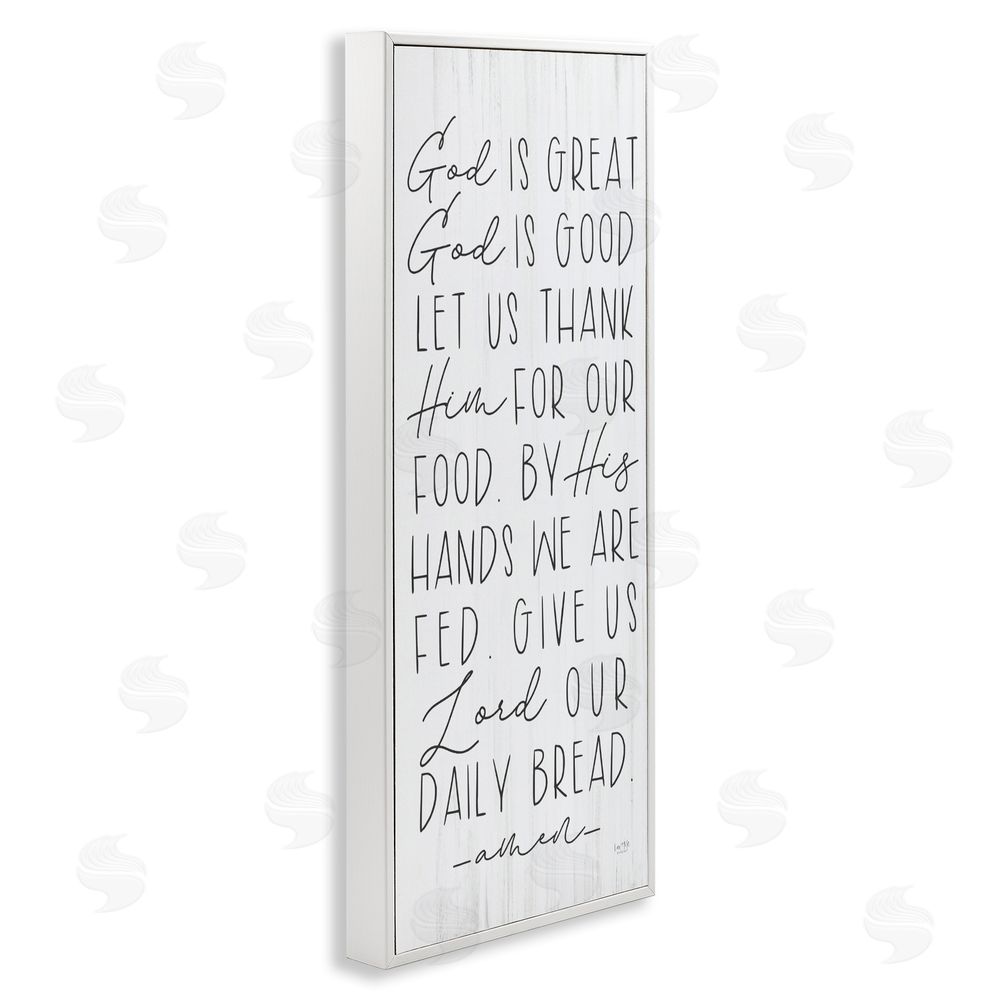 Lux + Me Designs God Is Great & Good White Framed Giclee Wall Art Print