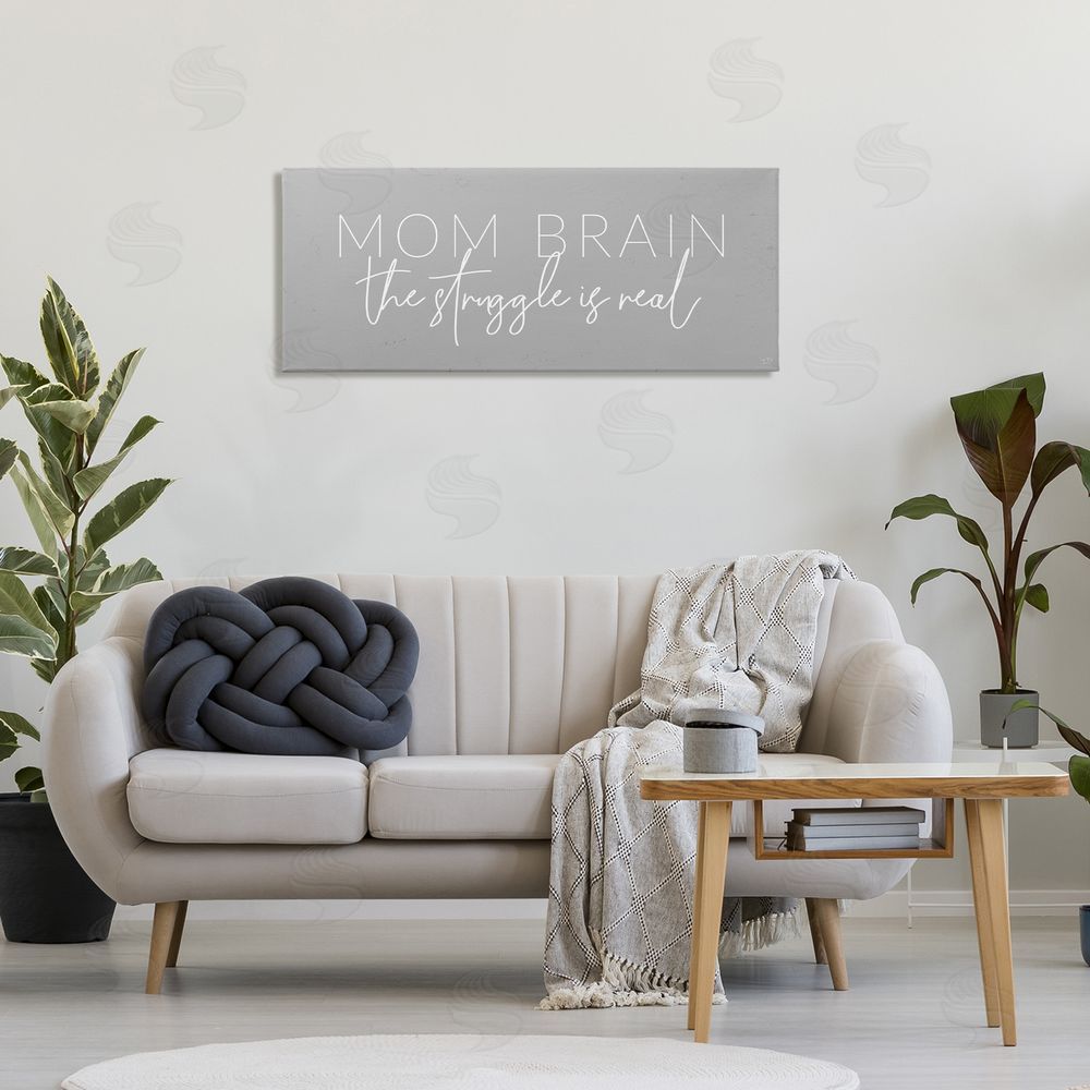 Lux + Me Designs Mom Brain Struggle Canvas Wall Art Print in Room