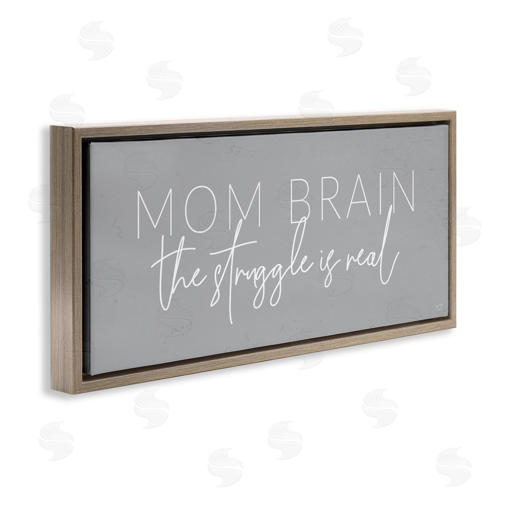 Lux + Me Designs Mom Brain Struggle Brown Floating Frame Canvas Wall Art Print