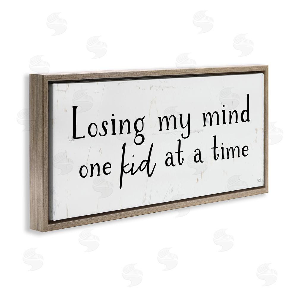 Lux + Me Designs One Kid At A Time Brown Floating Frame Canvas Wall Art Print