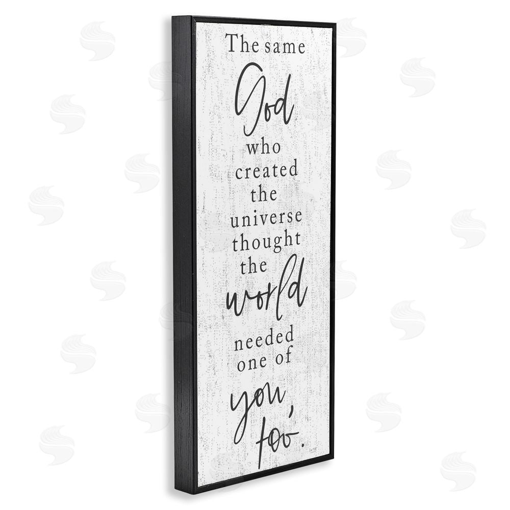 Lux + Me Designs The Same God Quote Black Framed Giclee Wall Art Print
