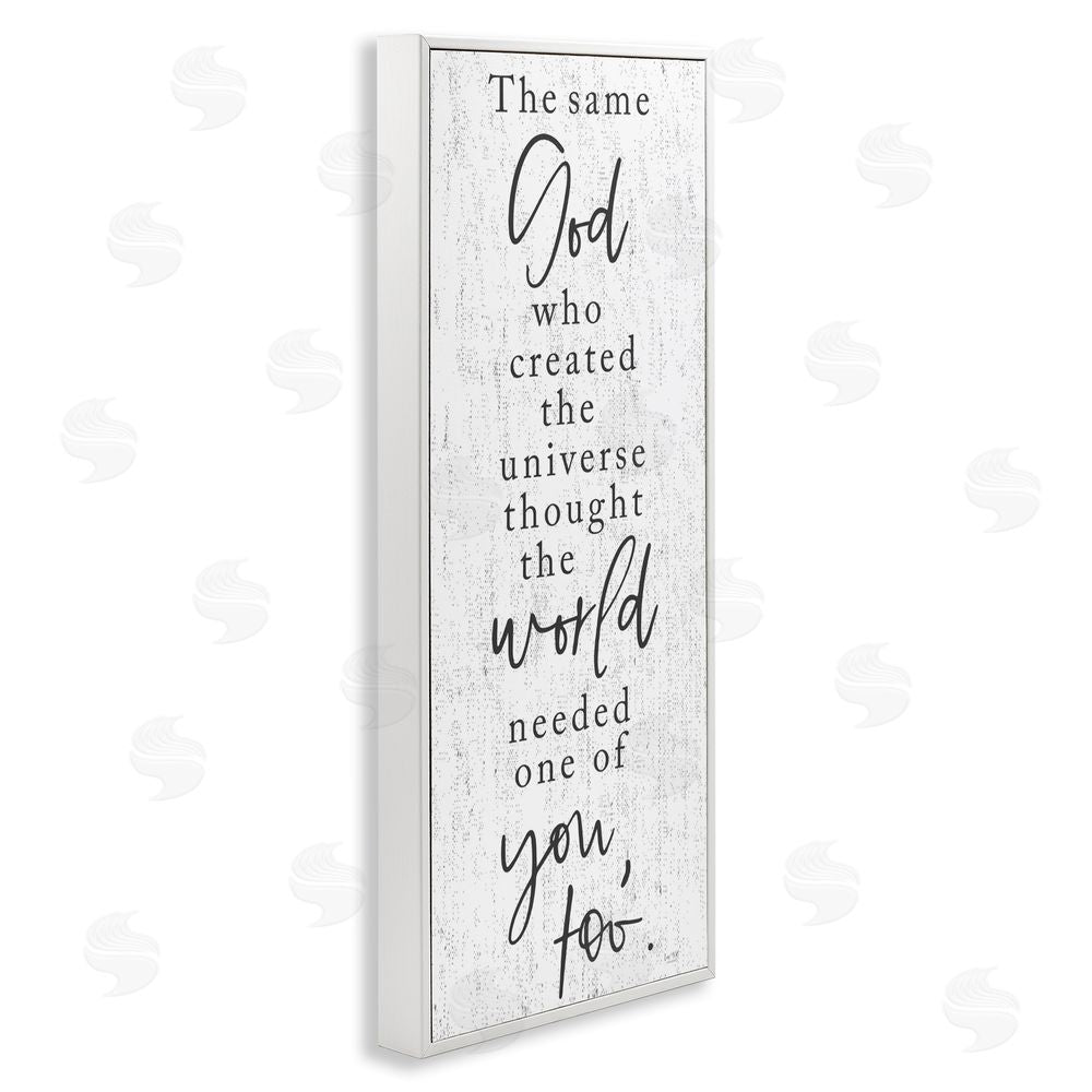 Lux + Me Designs The Same God Quote White Framed Giclee Wall Art Print