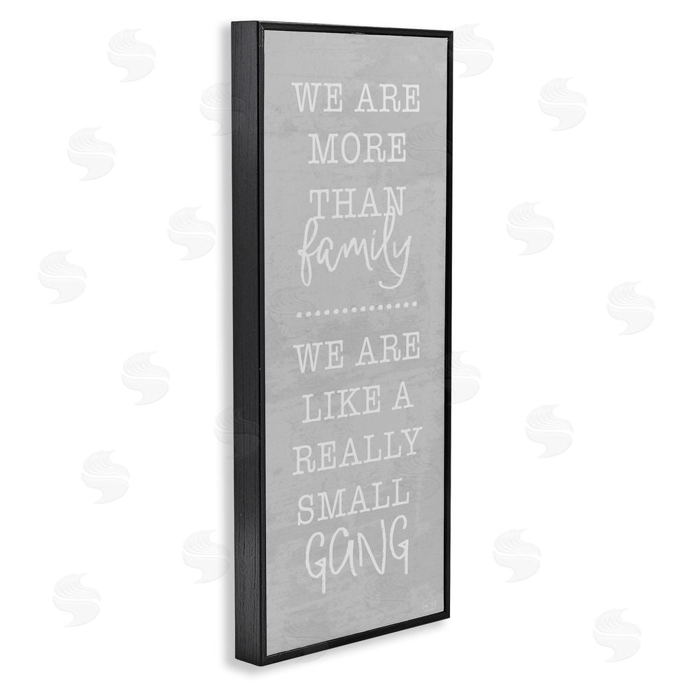 Lux + Me Designs Really Small Gang Family Black Framed Giclee Wall Art Print