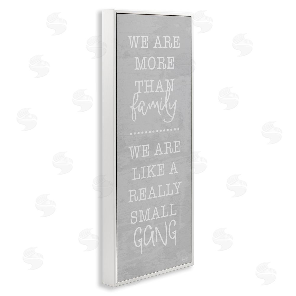 Lux + Me Designs Really Small Gang Family White Framed Giclee Wall Art Print