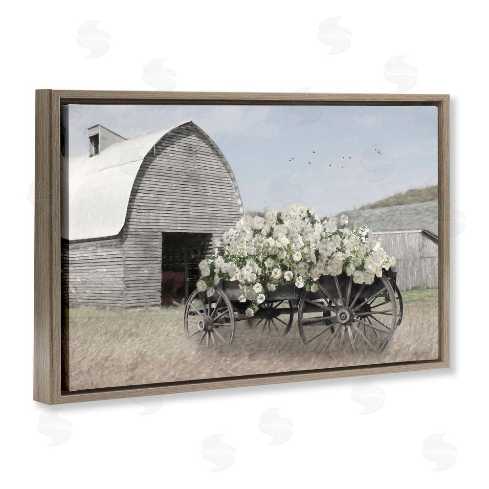 Lori Deiter Wagon Full of Sunshine Brown Floating Frame Canvas Wall Art Print