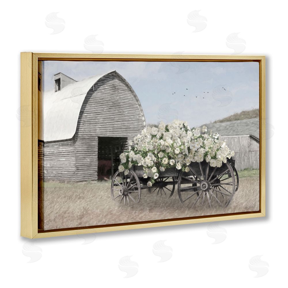 Lori Deiter Wagon Full of Sunshine Gold Floating Frame Canvas Wall Art Print