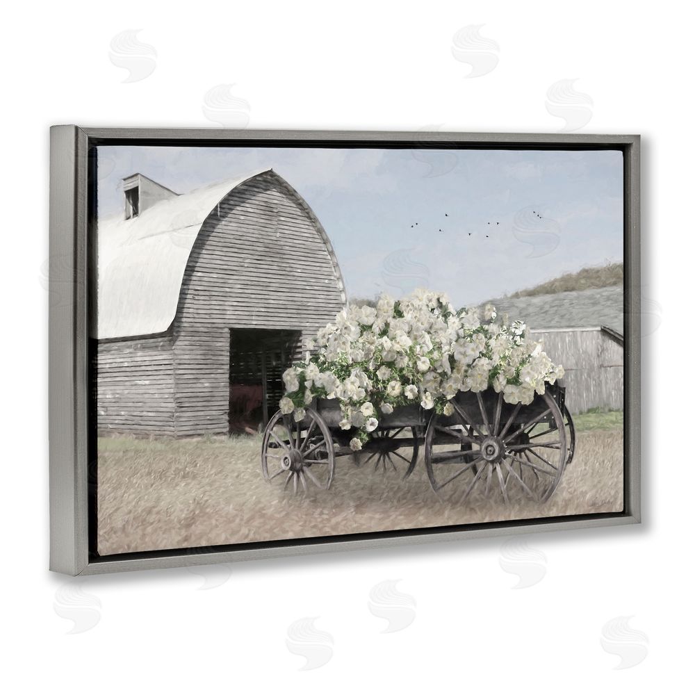 Lori Deiter Wagon Full of Sunshine Gray Floating Frame Canvas Wall Art Print