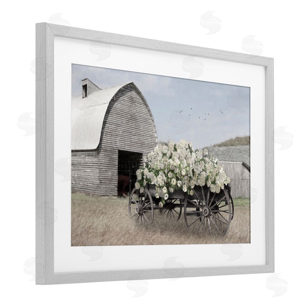 Lori Deiter Wagon Full of Sunshine Gray Framed Print Under Glass Wall Art
