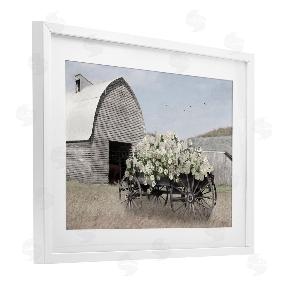 Lori Deiter Wagon Full of Sunshine White Framed Print Under Glass Wall Art