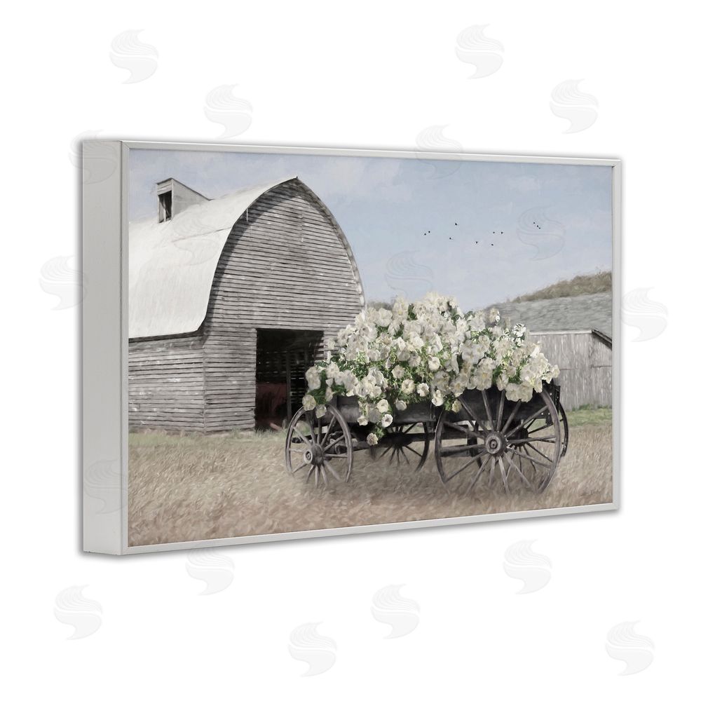 Lori Deiter Wagon Full of Sunshine White Framed Giclee Wall Art Print