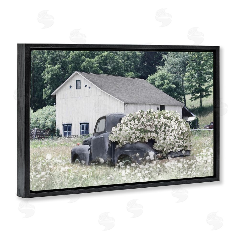 Lori Deiter Bed Full Of Blossoms Black Floating Frame Canvas Wall Art Print