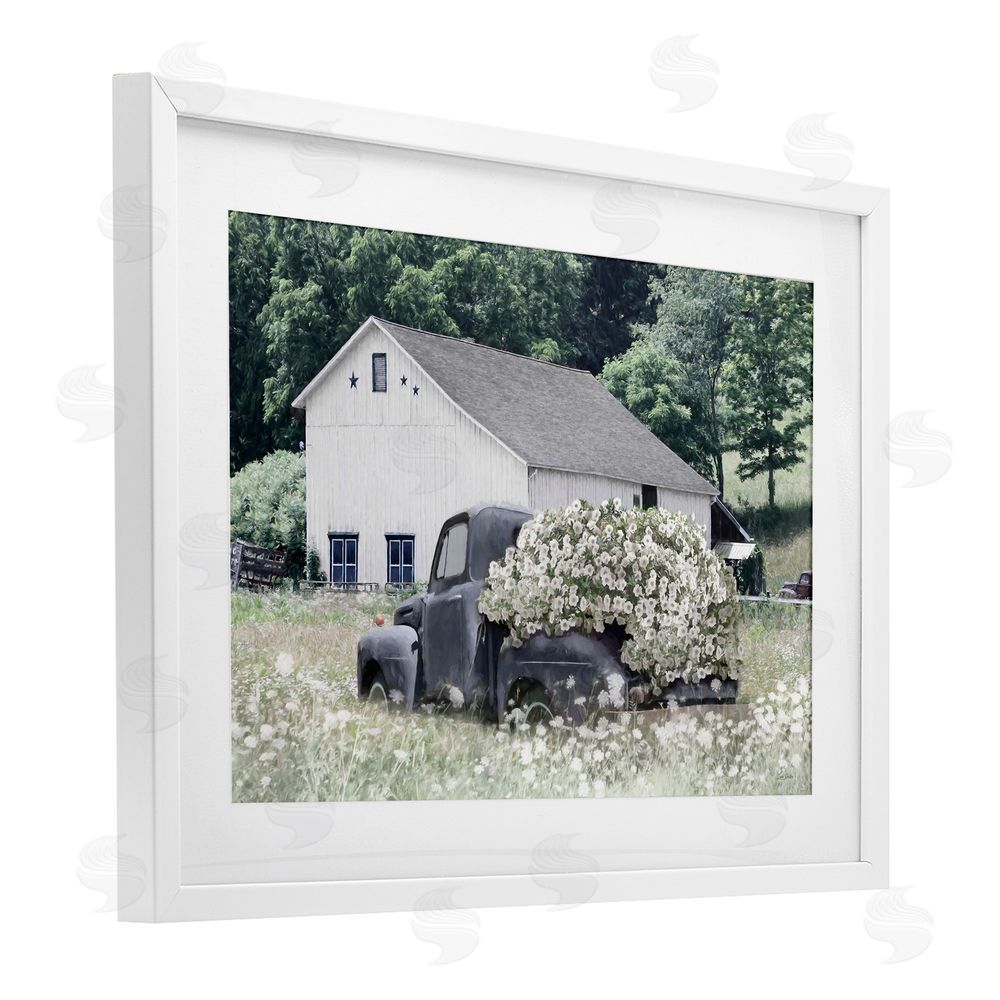 Lori Deiter Bed Full Of Blossoms White Framed Print Under Glass Wall Art