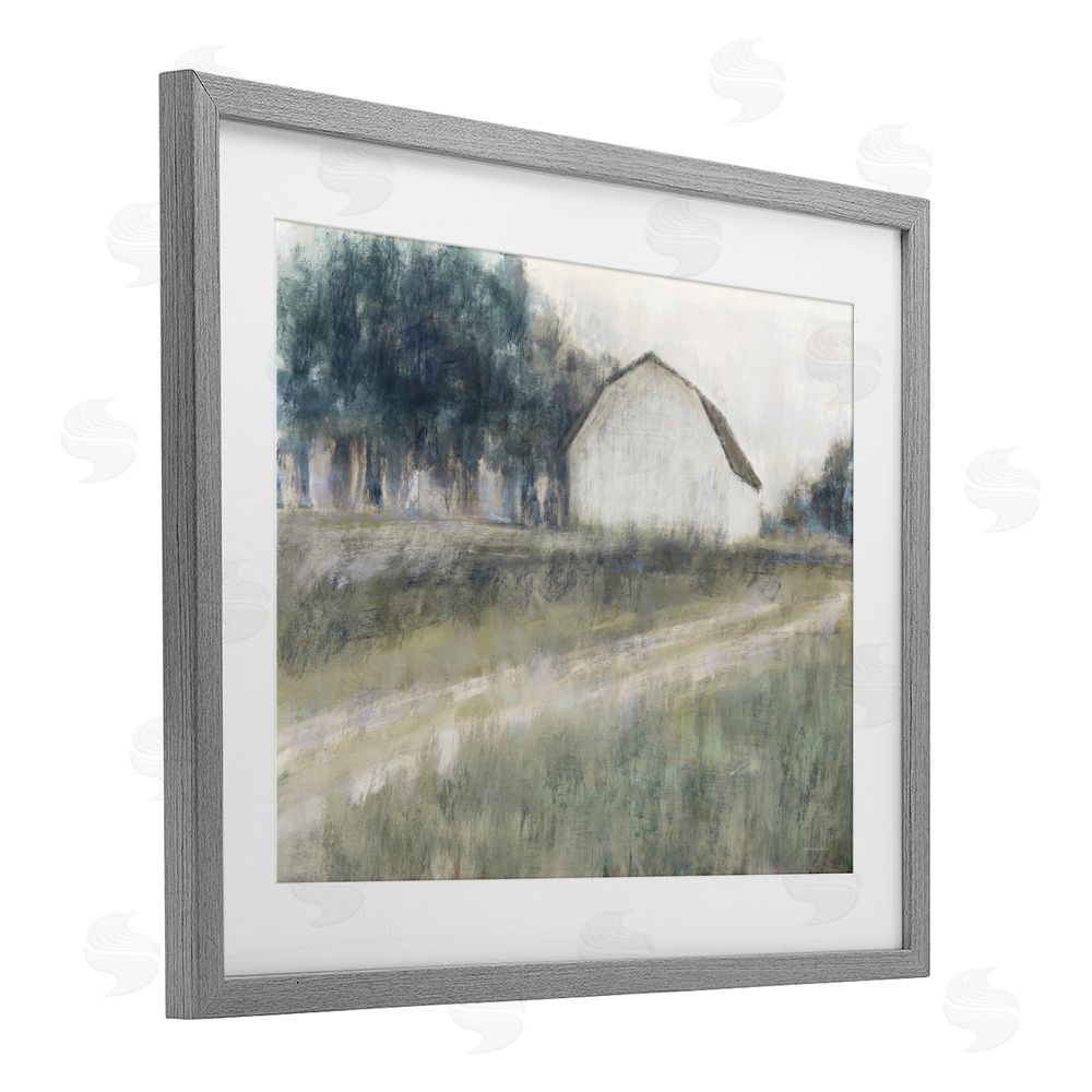 Kamdon Kreations Another Path Abstraction Gray Framed Print Under Glass Wall Art