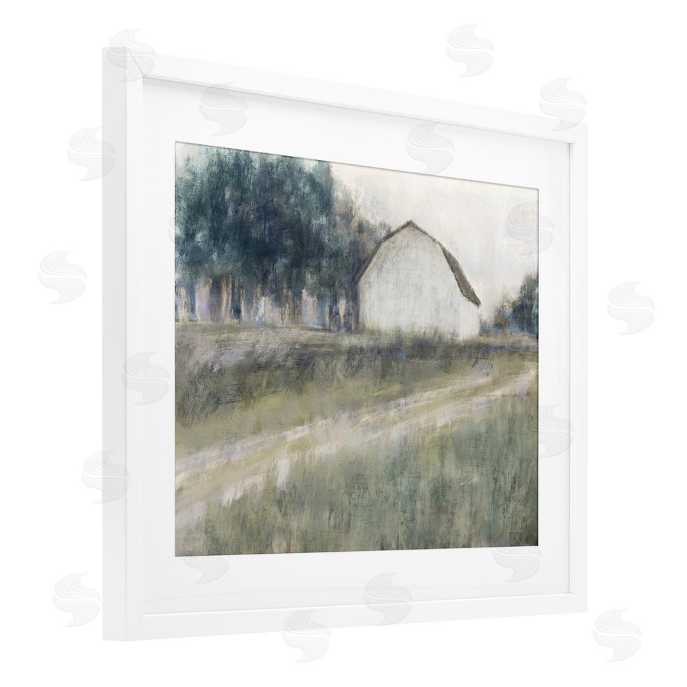 Kamdon Kreations Another Path Abstraction White Framed Print Under Glass Wall Art