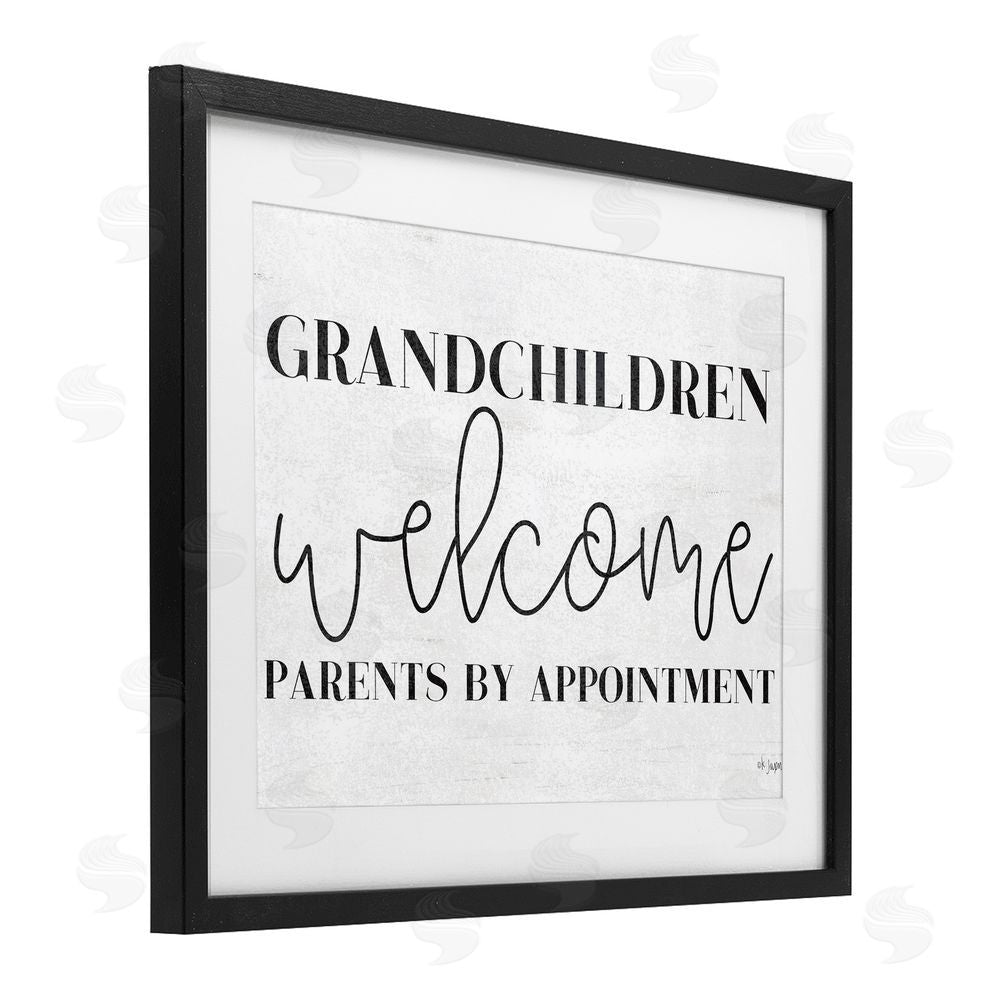 Jaxn Blvd. Grandchildren Welcome Parents by Appointment Black Framed Print Under Glass Wall Art