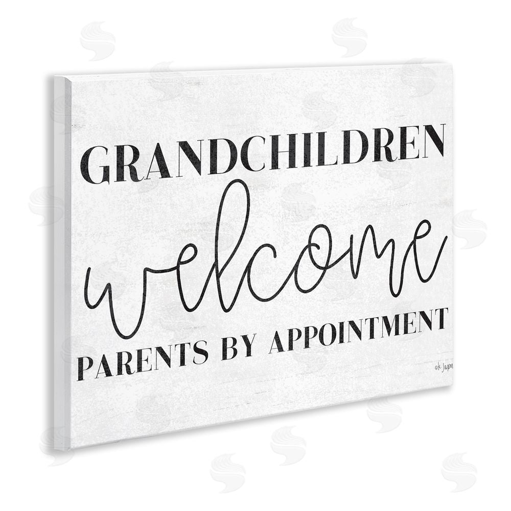Jaxn Blvd. Grandchildren Welcome Parents by Appointment Wall Plaque Art Print