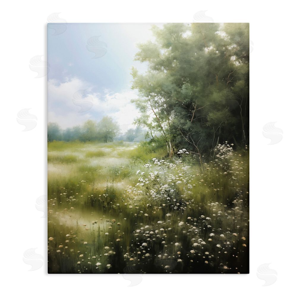 Heidi Kuntz Greener Pastures Landscape Stretched Canvas Wall Art Print