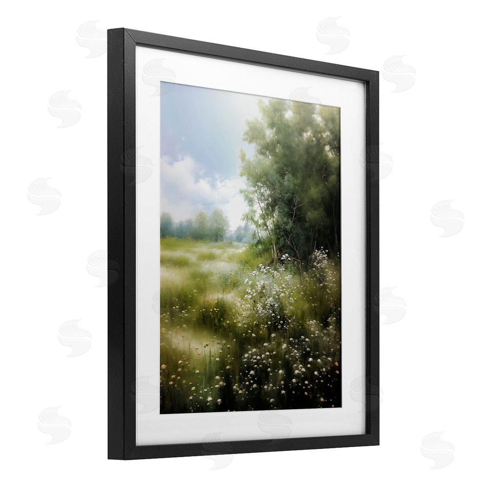 Heidi Kuntz Greener Pastures Landscape Black Framed Print Under Glass Wall Art
