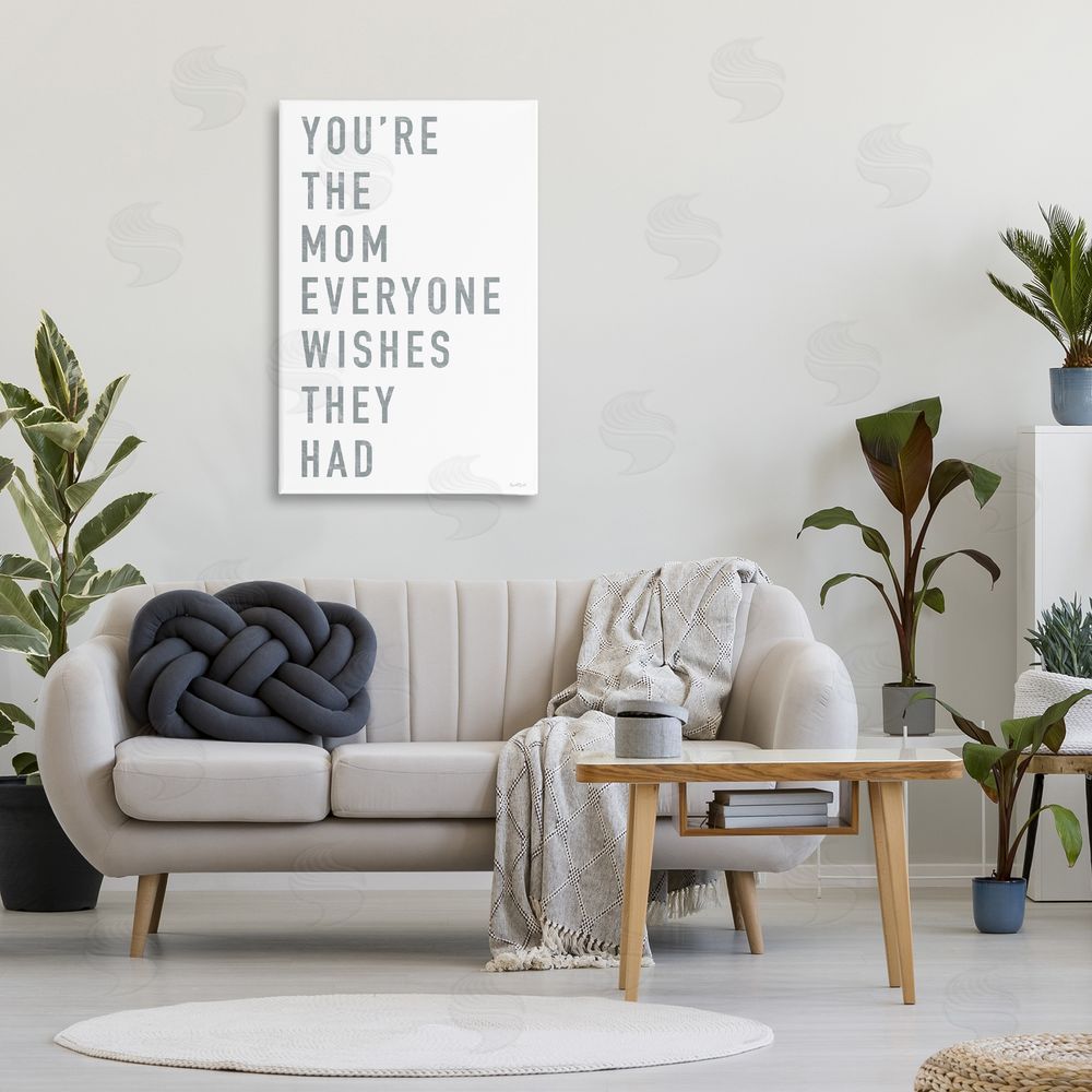 Elizabeth Tyndall Mother Appreciation Quote Canvas Wall Art Print in Room