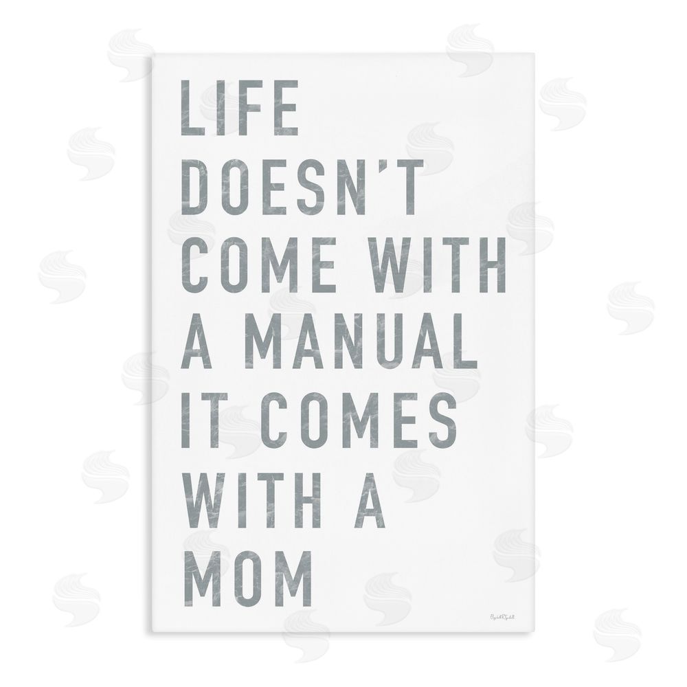 Elizabeth Tyndall Life Manual Is Mom Stretched Canvas Wall Art Print