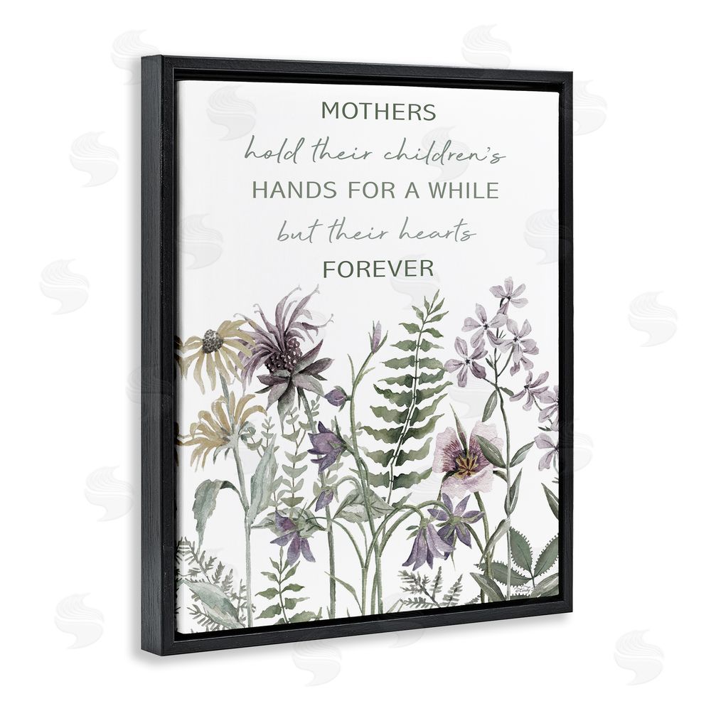 Cindy Jacobs Mother's Hold Parenting Sentiment Black Floating Frame Canvas Wall Art Print