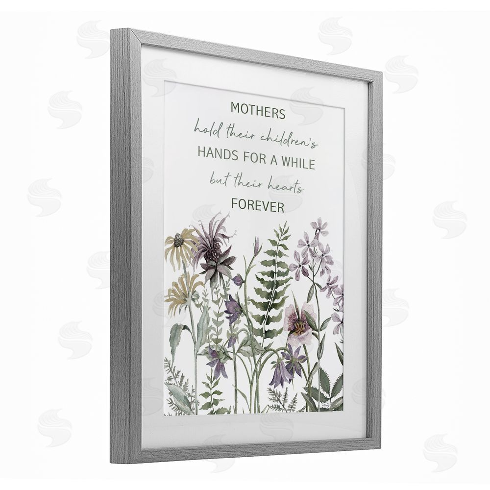 Cindy Jacobs Mother's Hold Parenting Sentiment Gray Framed Print Under Glass Wall Art