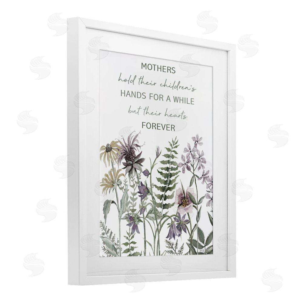 Cindy Jacobs Mother's Hold Parenting Sentiment White Framed Print Under Glass Wall Art