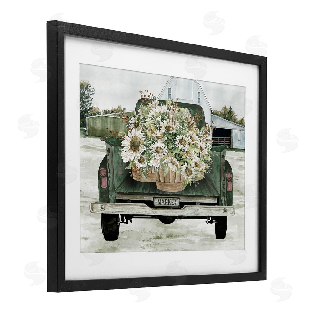 Cindy Jacobs Country Flower Delivery Baskets Black Framed Print Under Glass Wall Art