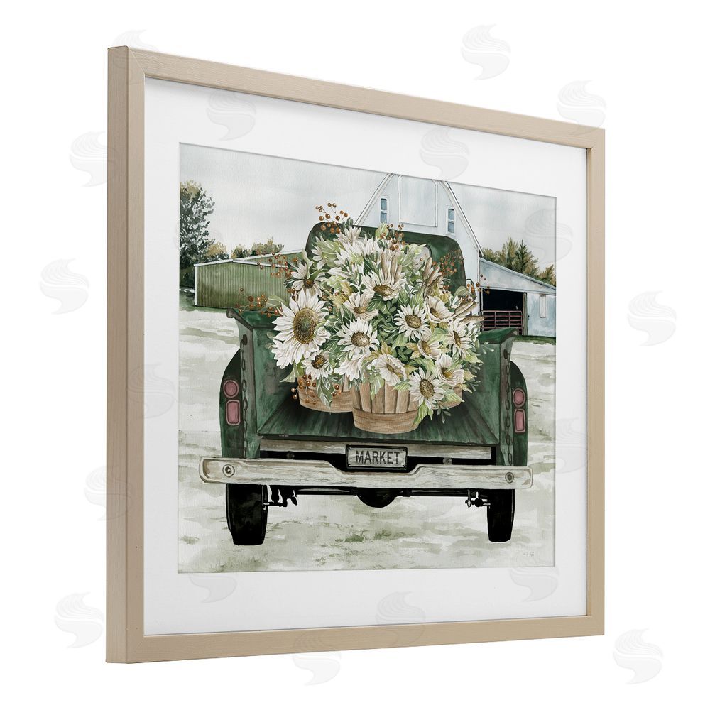 Cindy Jacobs Country Flower Delivery Baskets Birch Framed Print Under Glass Wall Art