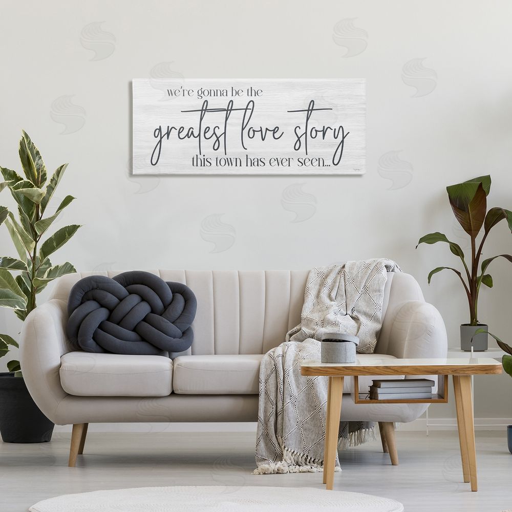 Susie Boyer Greatest Love Story Message Canvas Wall Art Print in Room