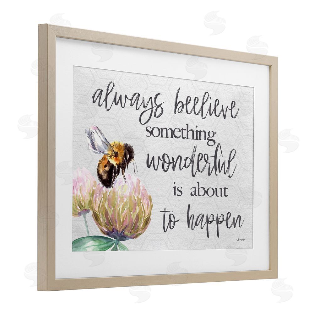Susie Boyer Always Believe Something Wonderful Birch Framed Print Under Glass Wall Art