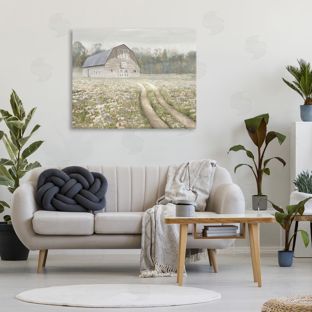 Amber Sterling Wildflower Delight Barn Stretched Canvas Wall Art in Room