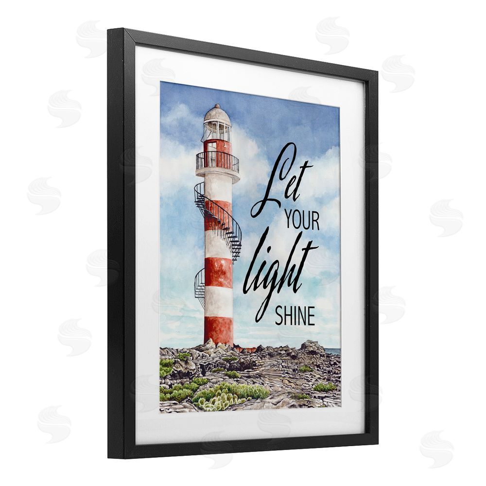 Cindy Jacobs Let Your Light Shine Beacon Black Framed Print Under Glass Wall Art