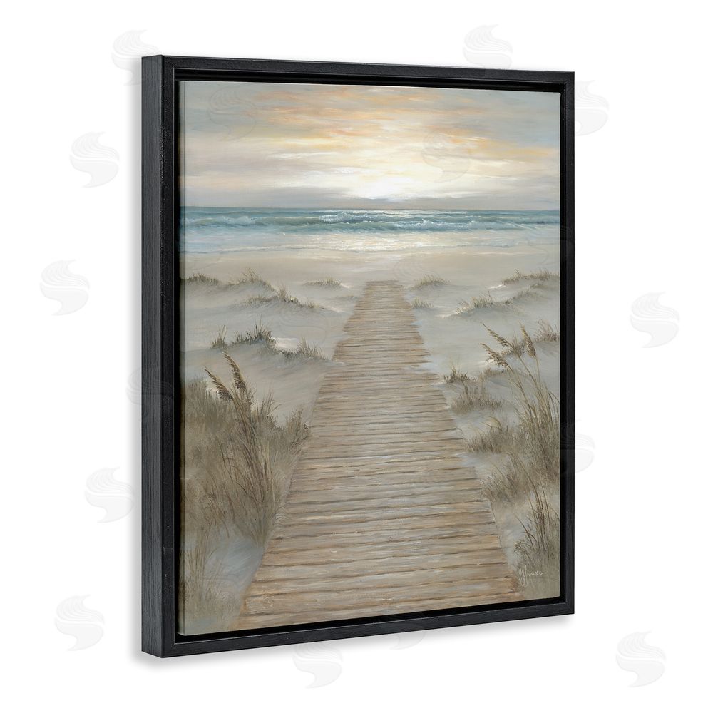Georgia Janisse The Path Towards Sunrise Black Floating Frame Canvas Wall Art Print