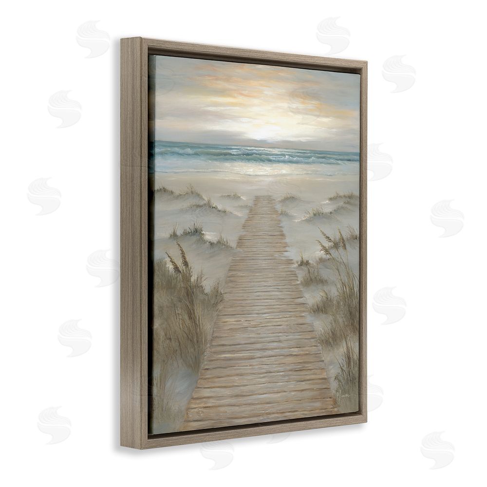 Georgia Janisse The Path Towards Sunrise Brown Floating Frame Canvas Wall Art Print
