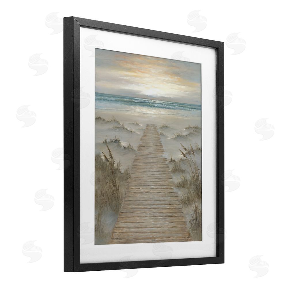 Georgia Janisse The Path Towards Sunrise Black Framed Print Under Glass Wall Art