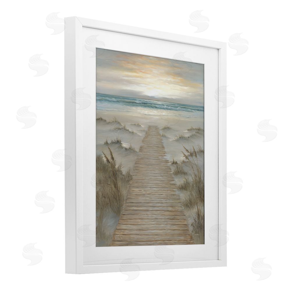 Georgia Janisse The Path Towards Sunrise White Framed Print Under Glass Wall Art