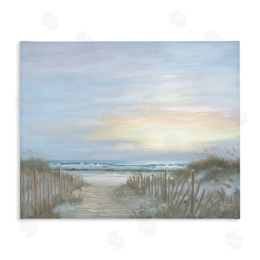 Georgia Janisse Serenity Path Sunset Stretched Canvas Wall Art Print