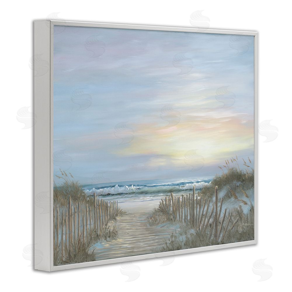 Georgia Janisse Serenity Path Sunset White Framed Giclee Wall Art Print