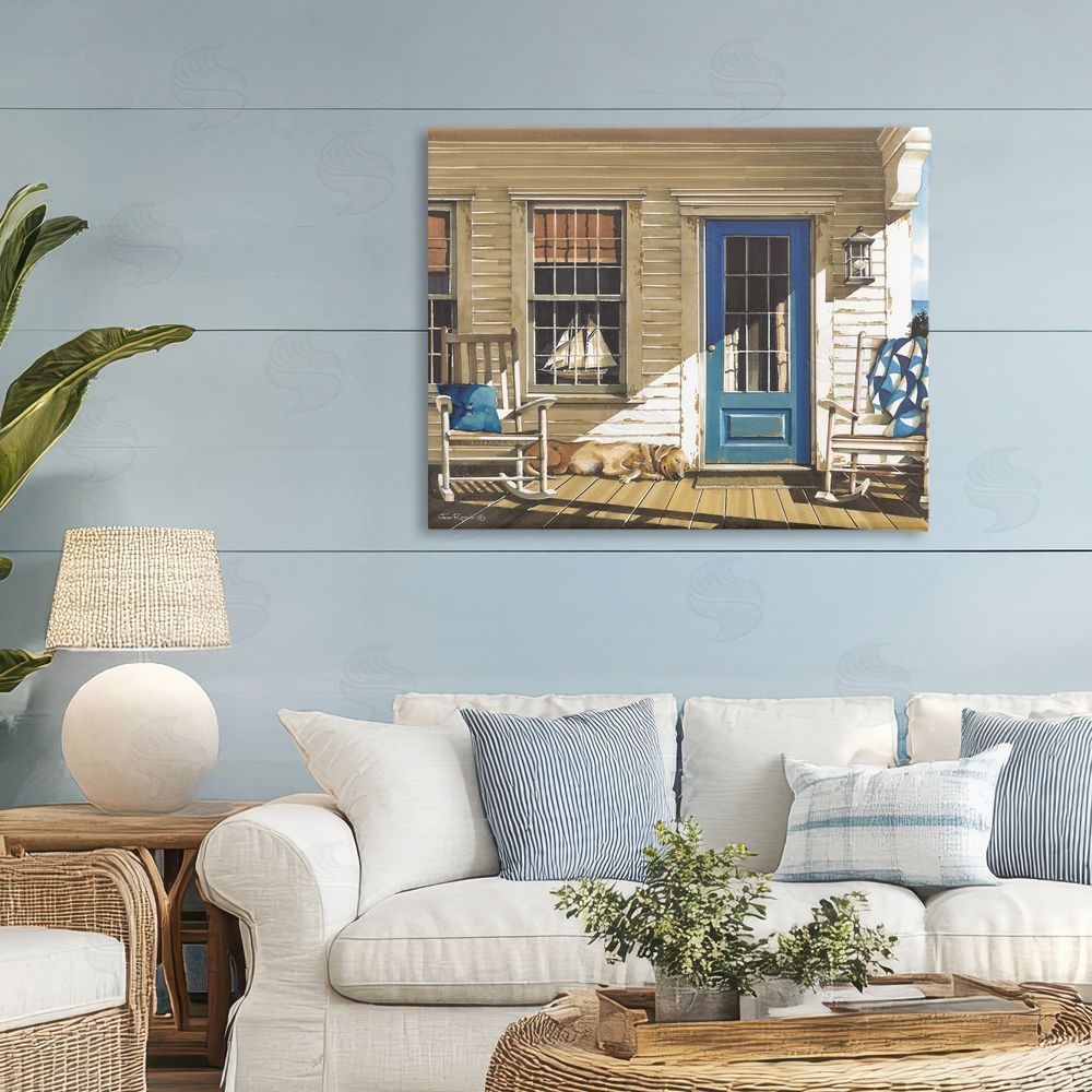 John Rossini Front Porch Gathering Canvas Wall Art Print in Room