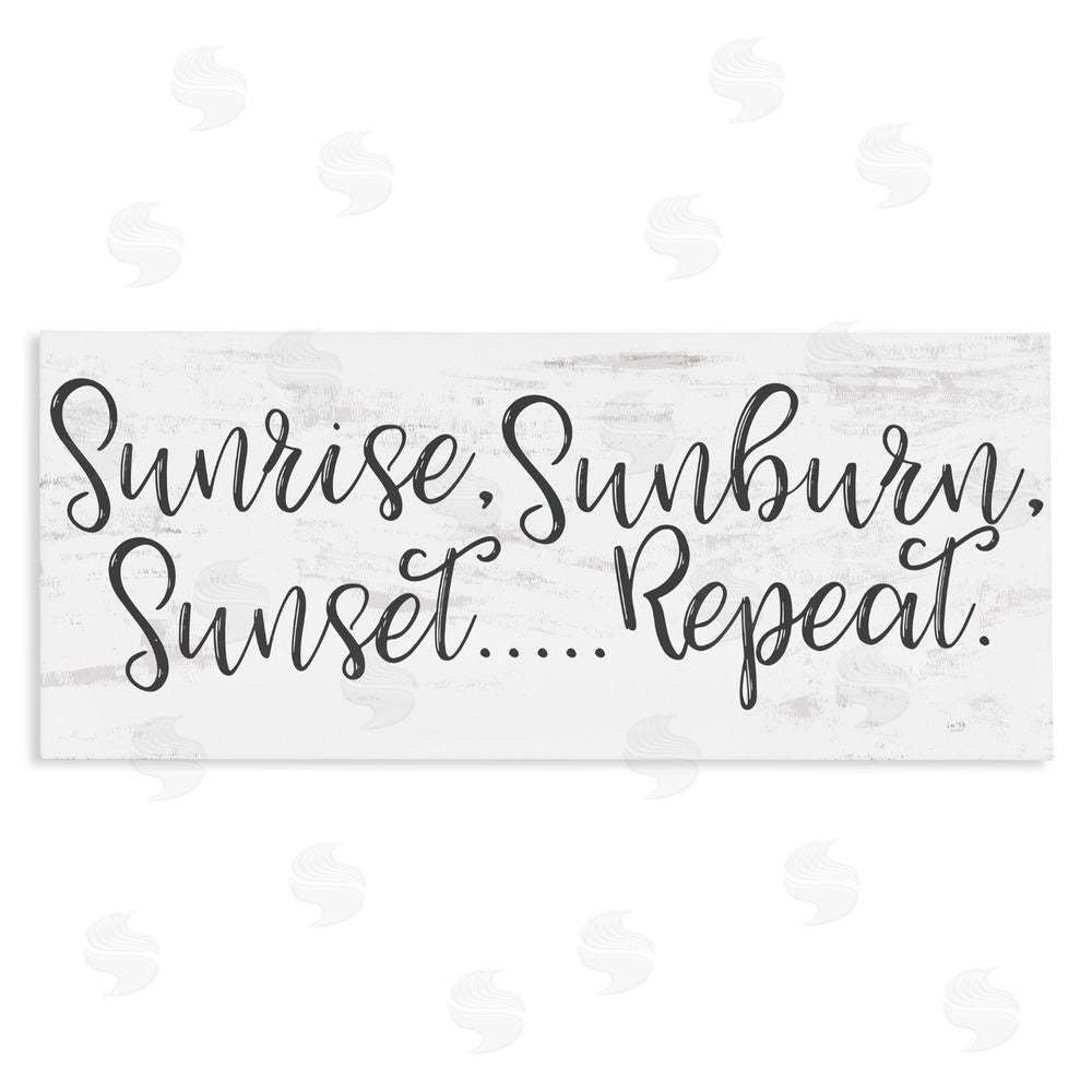 Lux + Me Designs Sunrise Sunburn Sunset Repeat Stretched Canvas Wall Art Print