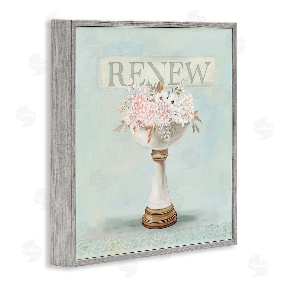 Mollie B. Renew Floral Sink Gray Framed Giclee Wall Art Print
