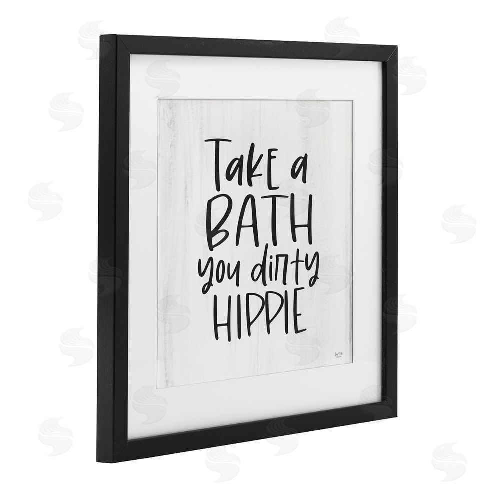 Lux + Me Designs Take A Bath Dirty Hippie Black Framed Print Under Glass Wall Art