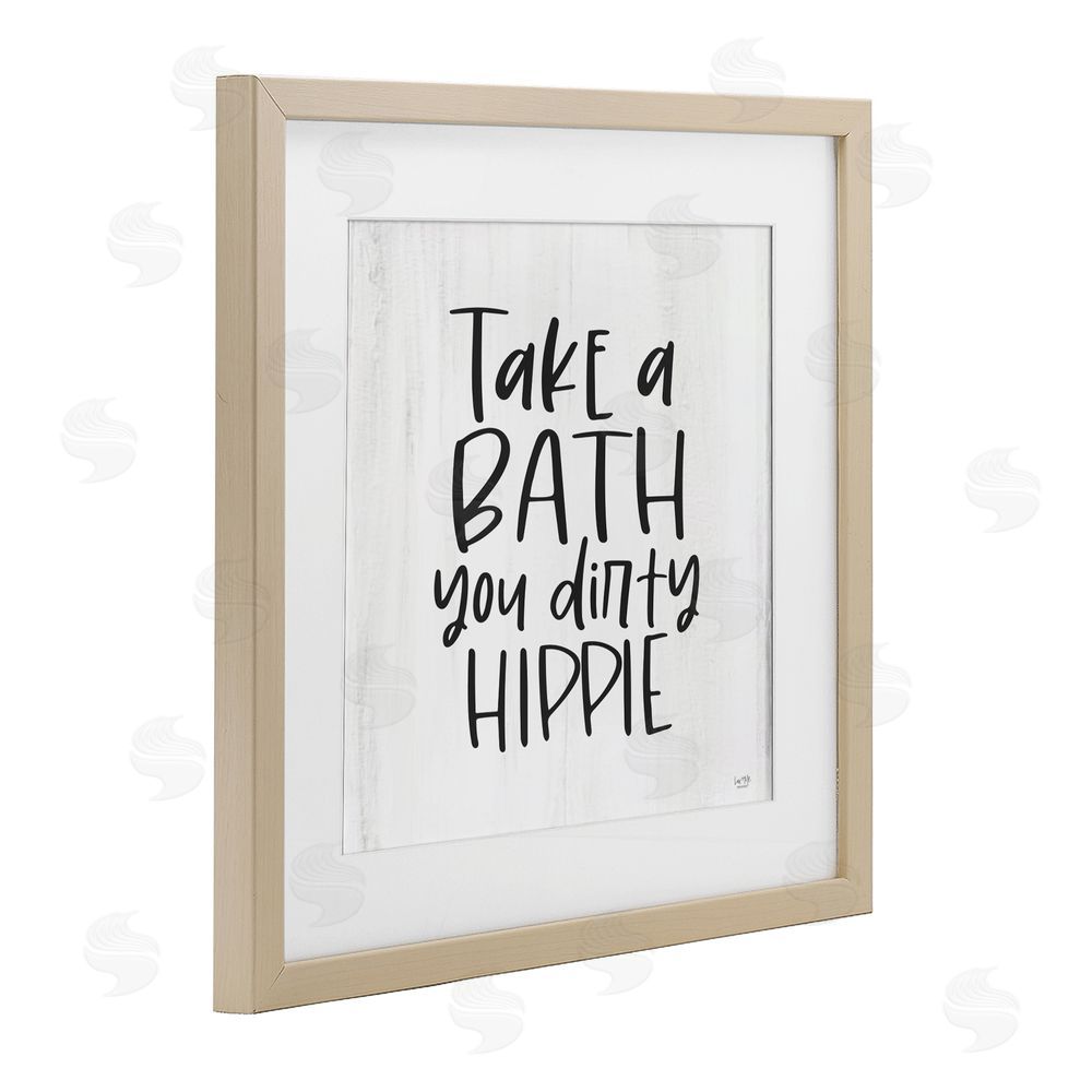 Lux + Me Designs Take A Bath Dirty Hippie Birch Framed Print Under Glass Wall Art