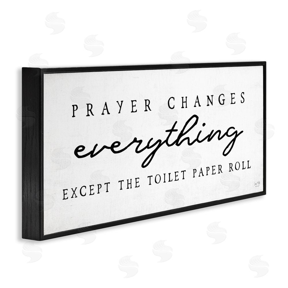 Lux + Me Designs Funny Prayer Changes Everything Black Framed Giclee Wall Art Print