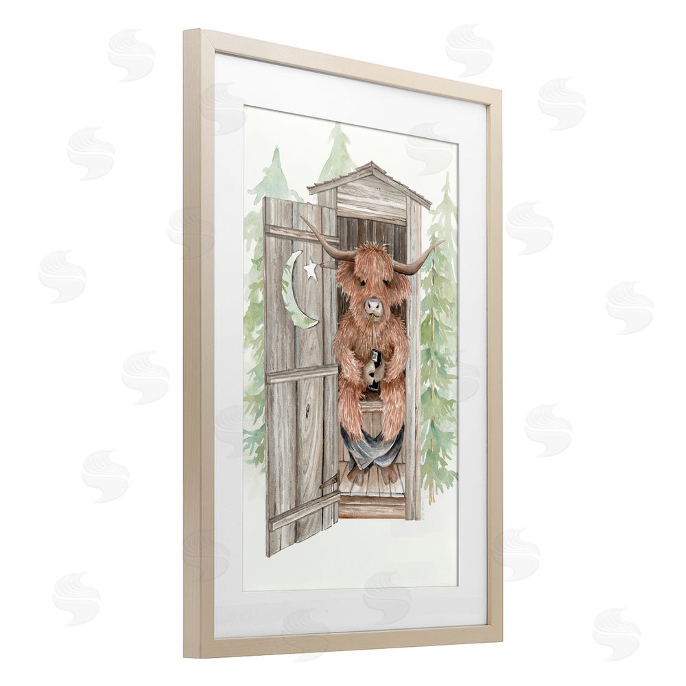 Cindy Jacobs Lost In Scroll Outhouse Birch Framed Print Under Glass Wall Art