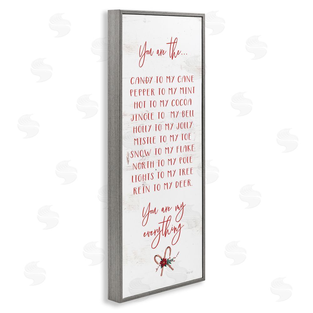 Cindy Jacobs My Everything Holiday Romance Gray Framed Giclee Print Wall Art