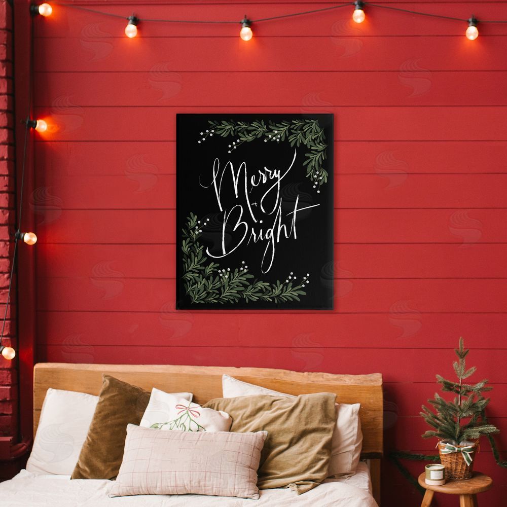Dogwood Portfolio Minimal Merry & Bright with Botanicals Printed Wall Art in Room